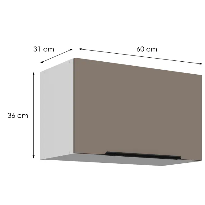 Kuchynská skrinka Aria-Ta/Wh Anti Fingerprint 60gu-36 1f