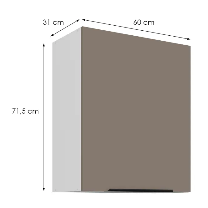 Kuchynská skrinka Aria-Ta/Wh Anti Fingerprint 60g-72 1f