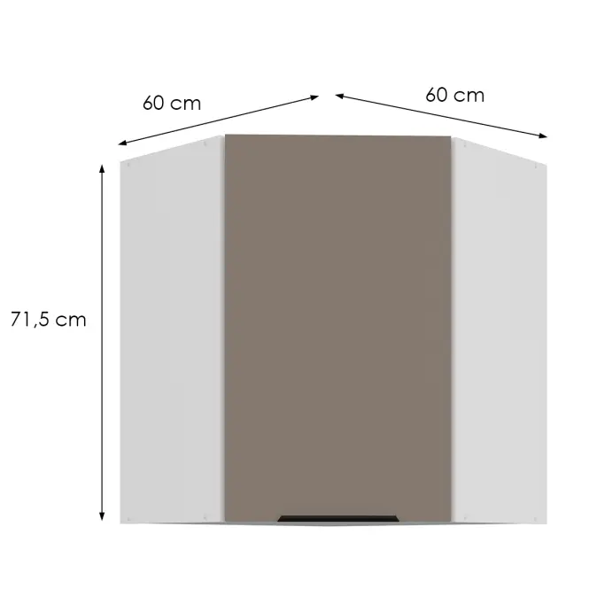 Kuchynská skrinka Aria-Ta/Wh Anti Fingerprint 60x60 Gn-72 1f (45°)