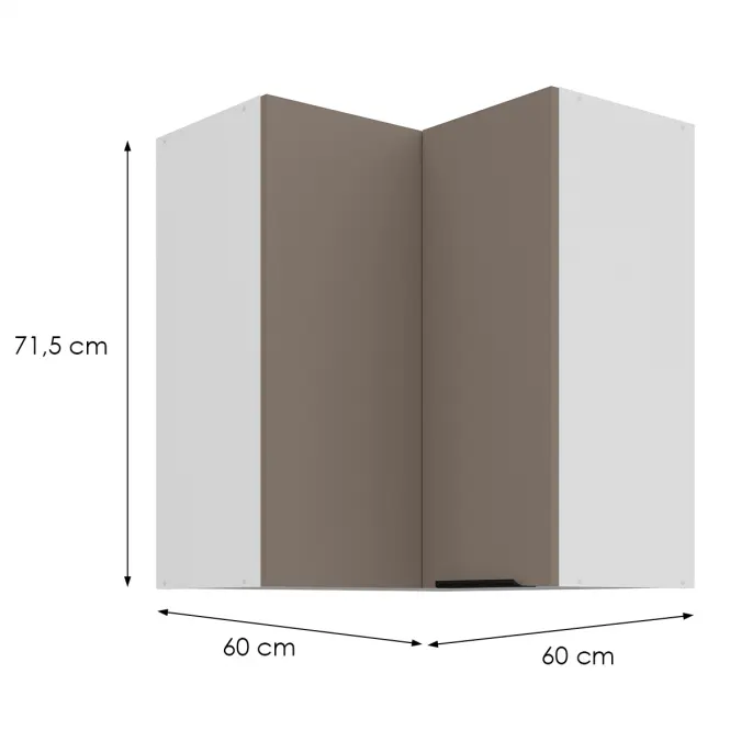 Kuchynská skrinka Aria-Ta/Wh Anti Fingerprint 60x60 Gn-72 2f (90°)