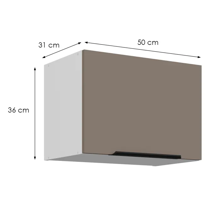 Kuchynská skrinka Aria-Ta/Wh Anti Fingerprint 50gu-36 1f