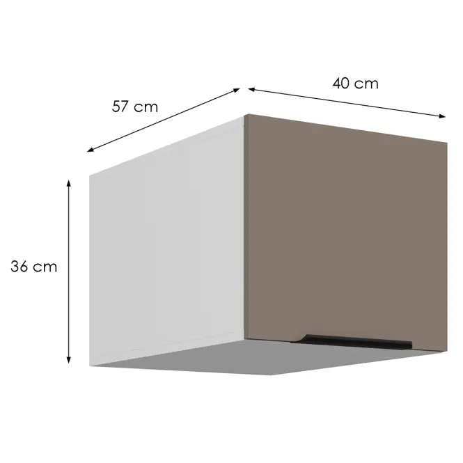 Kuchynská skrinka Aria-Ta/Wh Anti Fingerprint 40 Nagu-36 1f
