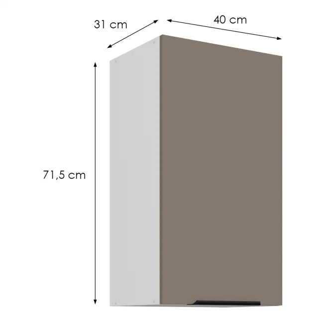 Kuchynská skrinka Aria-Ta/Wh Anti Fingerprint 40g-72 1f