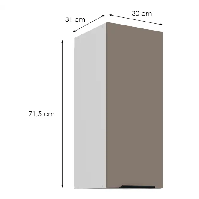Kuchynská skrinka Aria-Ta/Wh Anti Fingerprint 30g-72 1f