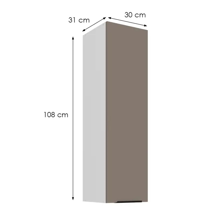 Kuchynská skrinka Aria-Ta/Wh Anti Fingerprint 30g-108 1f