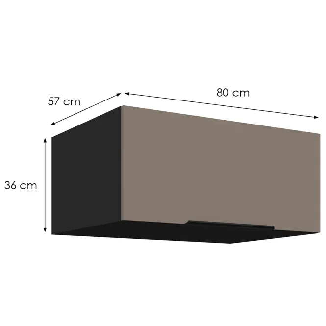 Kuchynská skrinka Aria-Ta/Bl Anti Fingerprint 80 Nagu-36 1f