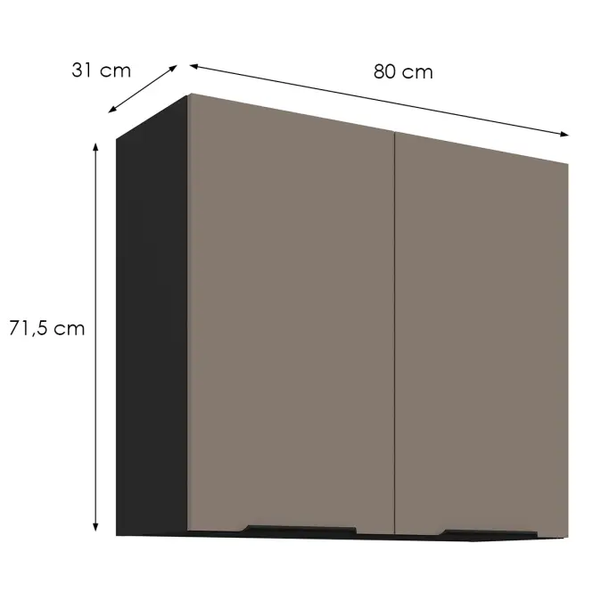 Kuchynská skrinka Aria-Ta/Bl Anti Fingerprint 80g-72 2f