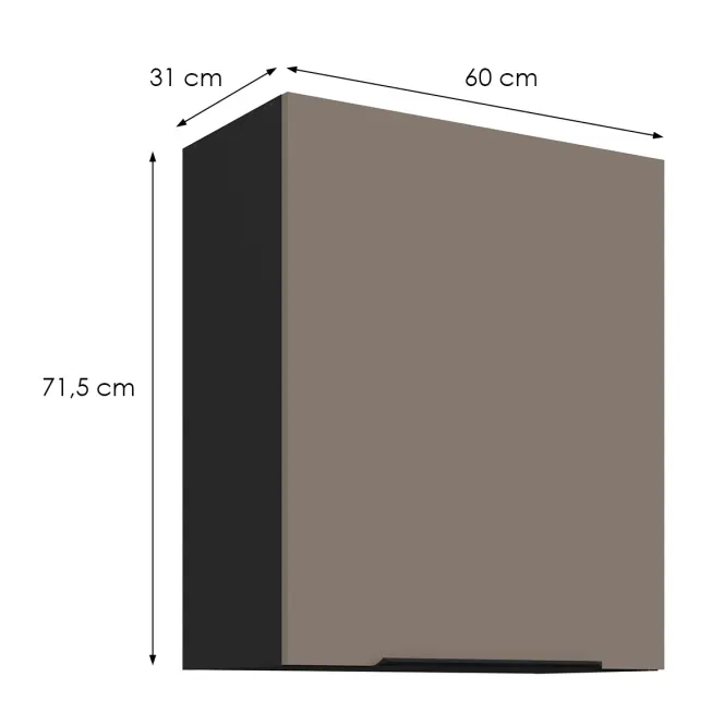 Kuchynská skrinka Aria-Ta/Bl Anti Fingerprint 60g-72 1f