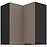 Kuchynská skrinka Aria-Ta/Bl Anti Fingerprint 60x60 Gn-72 2f (90°)