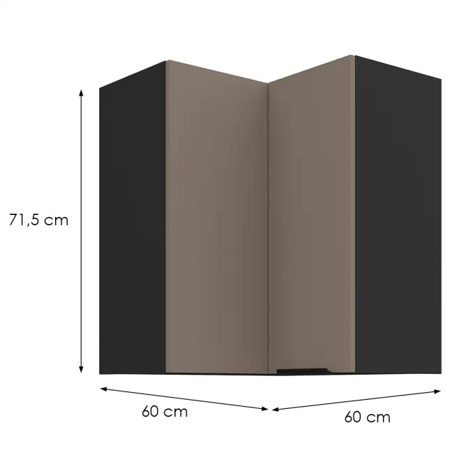 Kuchynská skrinka Aria-Ta/Bl Anti Fingerprint 60x60 Gn-72 2f (90°)