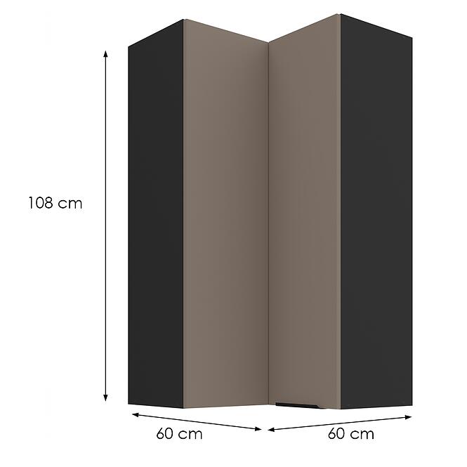 Kuchynská skrinka Aria-Ta/Bl Anti Fingerprint 60x60 Gn-108 2f (90°),2