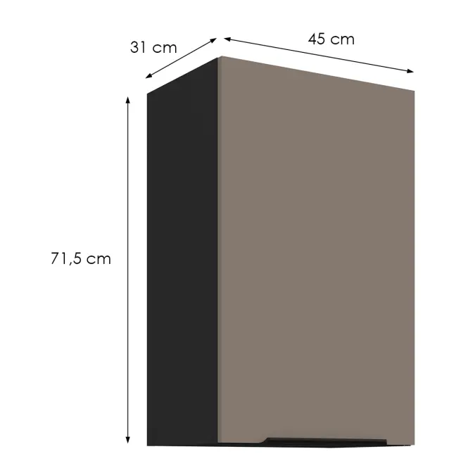 Kuchynská skrinka Aria-Ta/Bl Anti Fingerprint 45g-72 1f