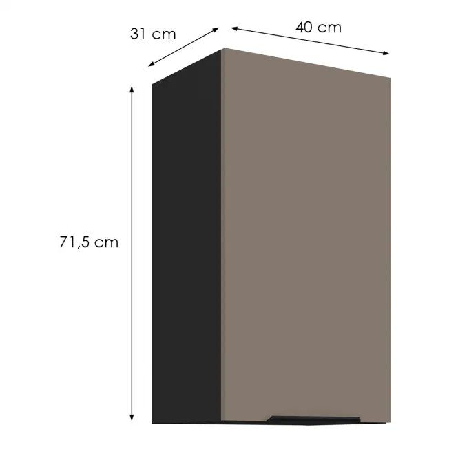 Kuchynská skrinka Aria-Ta/Bl Anti Fingerprint 40g-72 1f