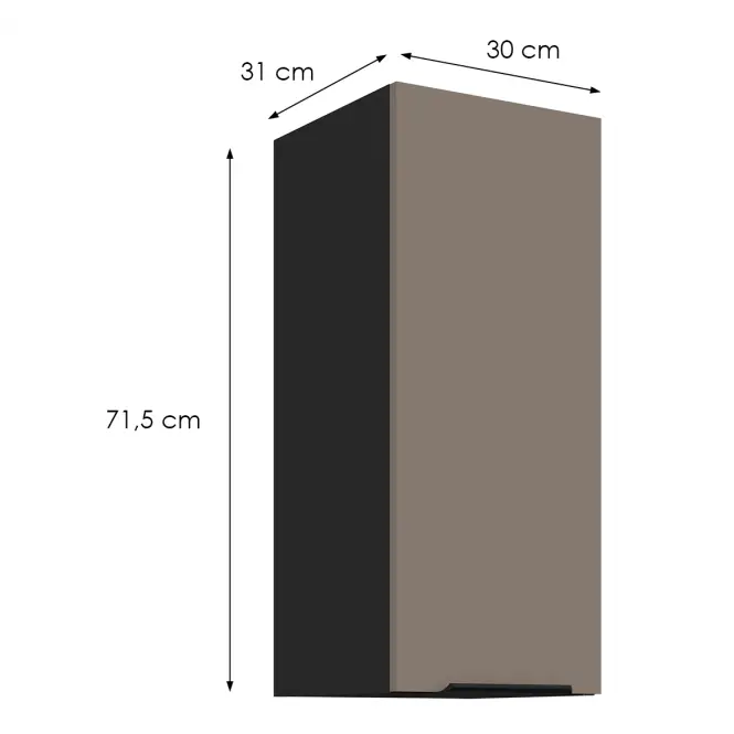 Kuchynská skrinka Aria-Ta/Bl Anti Fingerprint 30g-72 1f