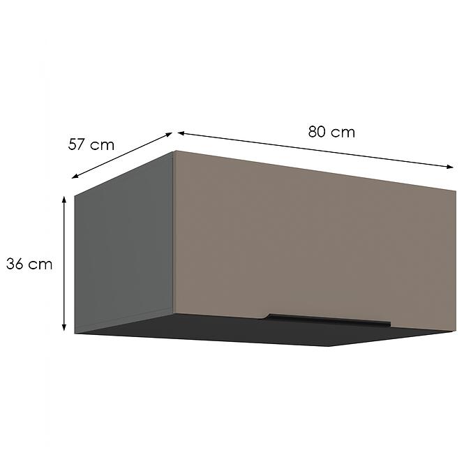 Kuchynská skrinka Aria-Ta/Ant Anti Fingerprint 80 Nagu-36 1f,2