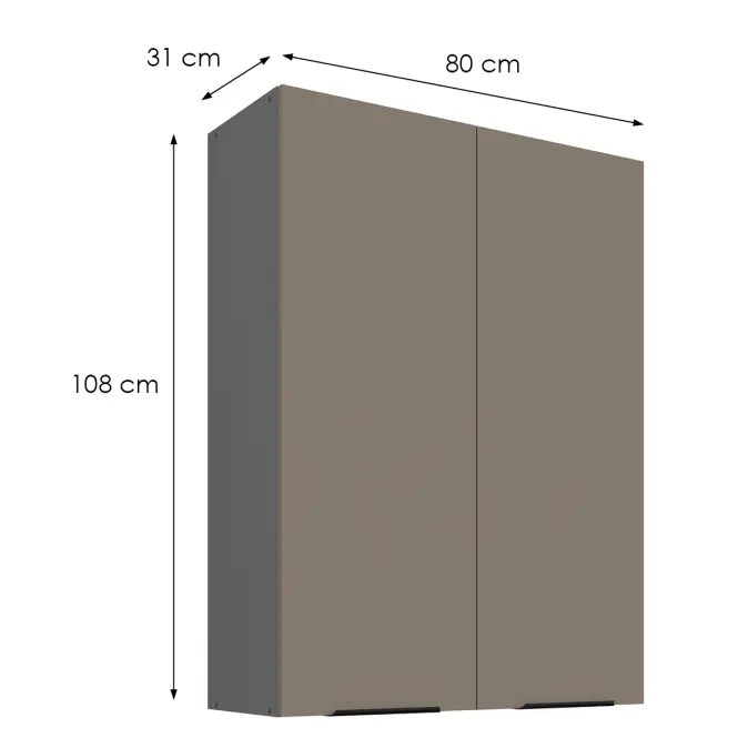 Kuchynská skrinka Aria-Ta/Ant Anti Fingerprint 80g-108 2f