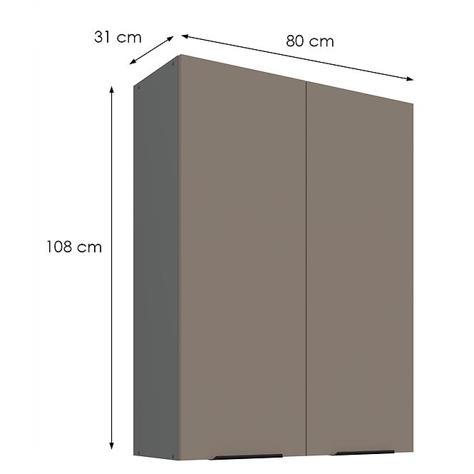 Kuchynská skrinka Aria-Ta/Ant Anti Fingerprint 80g-108 2f,2