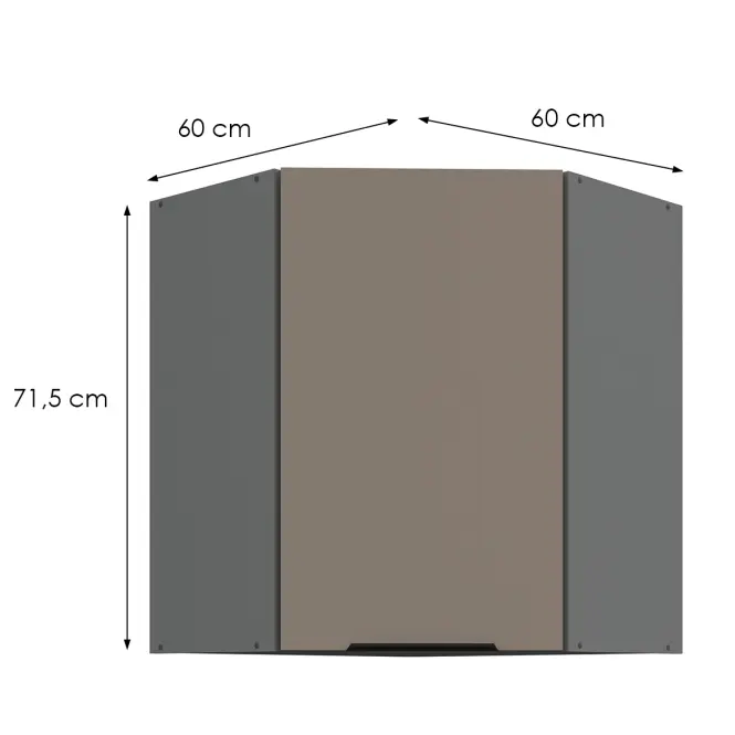 Kuchynská skrinka Aria-Ta/Ant Anti Fingerprint 60x60 Gn-72 1f (45°)