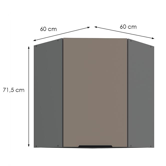 Kuchynská skrinka Aria-Ta/Ant Anti Fingerprint 60x60 Gn-72 1f (45°),2