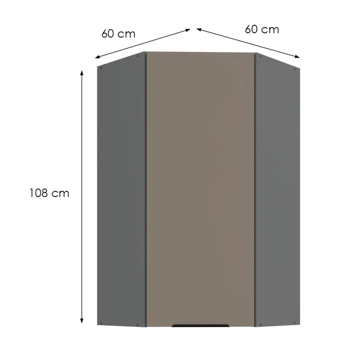 Kuchynská skrinka Aria-Ta/Ant Anti Fingerprint 60x60 Gn-108 1f (45°)
