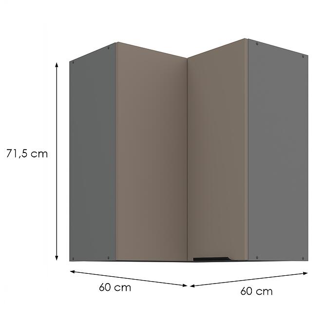Kuchynská skrinka Aria-Ta/Ant Anti Fingerprint 60x60 Gn-72 2f (90°),2