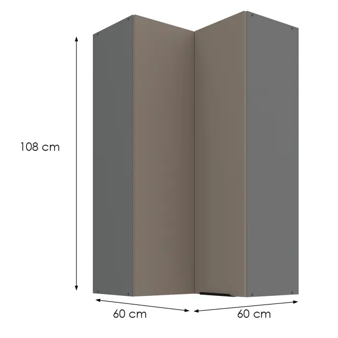 Kuchynská skrinka Aria-Ta/Ant Anti Fingerprint 60x60 Gn-108 2f (90°)