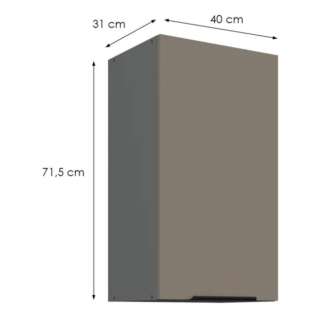 Kuchynská skrinka Aria-Ta/Ant Anti Fingerprint 40g-72 1f