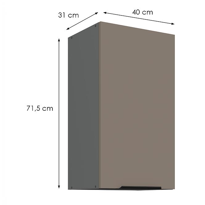 Kuchynská skrinka Aria-Ta/Ant Anti Fingerprint 40g-72 1f,2