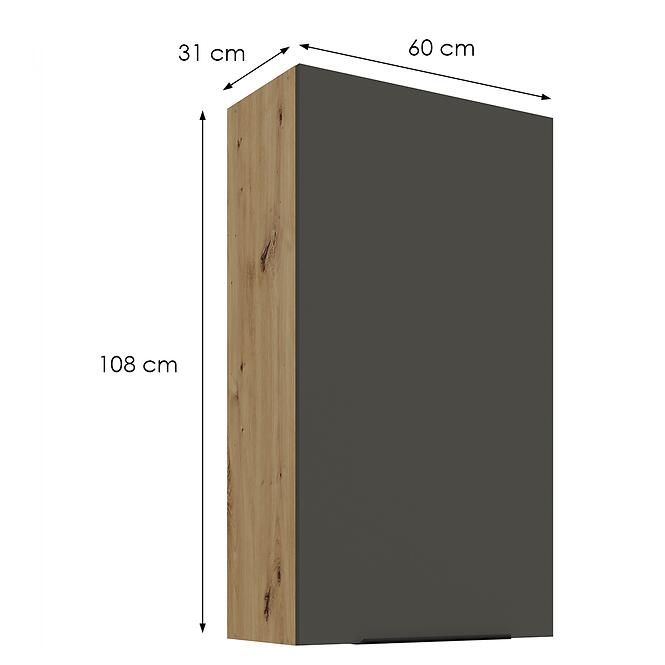 Kuchynská skrinka Aria-Gr/Ar Anti Fingerprint 60g-108 1f,2