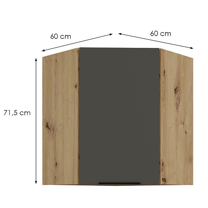 Kuchynská skrinka Aria-Gr/Ar Anti Fingerprint 60x60 Gn-72 1f (45°),2