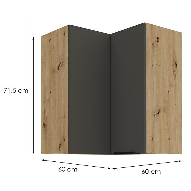 Kuchynská skrinka Aria-Gr/Ar Anti Fingerprint 60x60 Gn-72 2f (90°),2