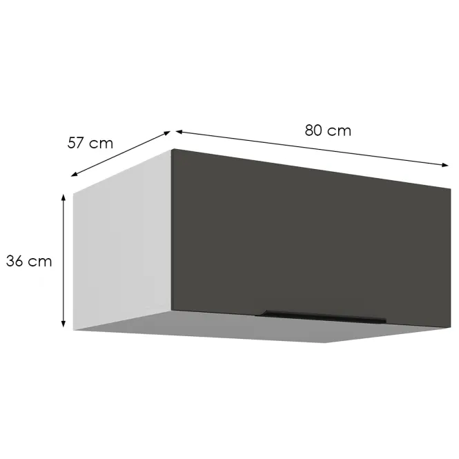 Kuchynská skrinka Aria-Gr/Wh Anti Fingerprint 80 Nagu-36 1f