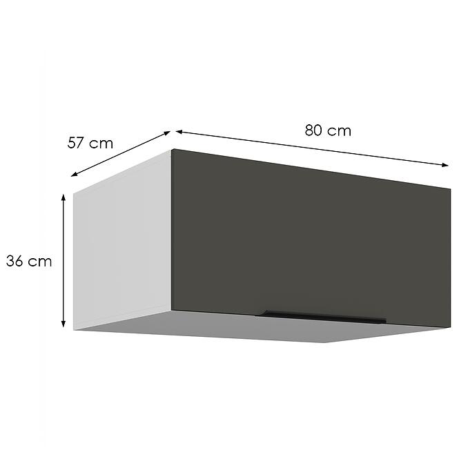 Kuchynská skrinka Aria-Gr/Wh Anti Fingerprint 80 Nagu-36 1f,2