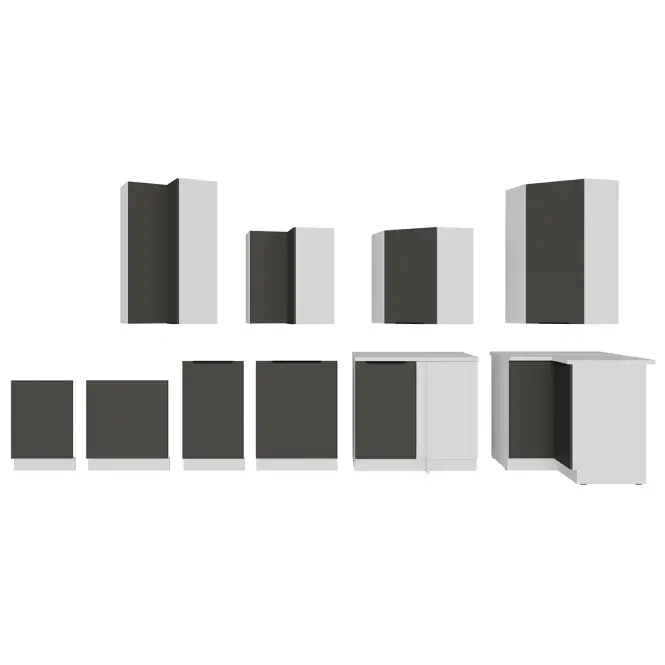 Kuchynská skrinka Aria-Gr/Wh Anti Fingerprint 80g-72 2f