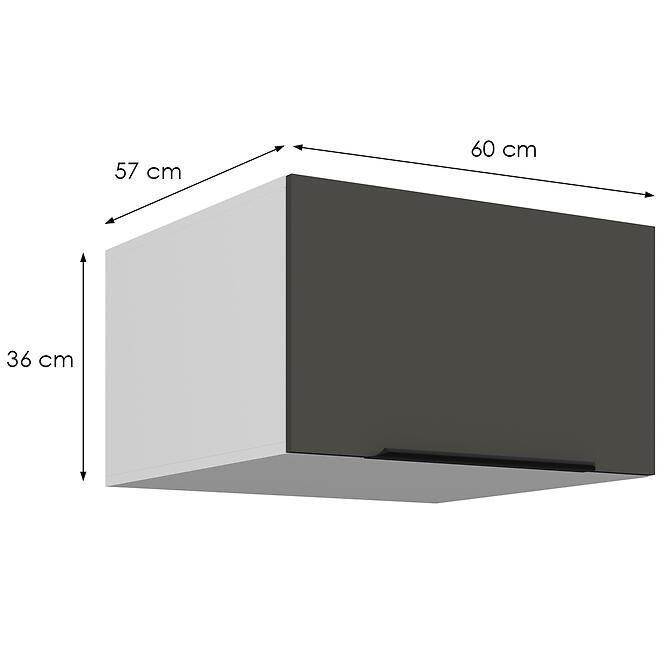 Kuchynská skrinka Aria-Gr/Wh Anti Fingerprint 60 Nagu-36 1f,2