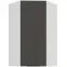 Kuchynská skrinka Aria-Gr/Wh Anti Fingerprint 60x60 Gn-108 1f (45°)
