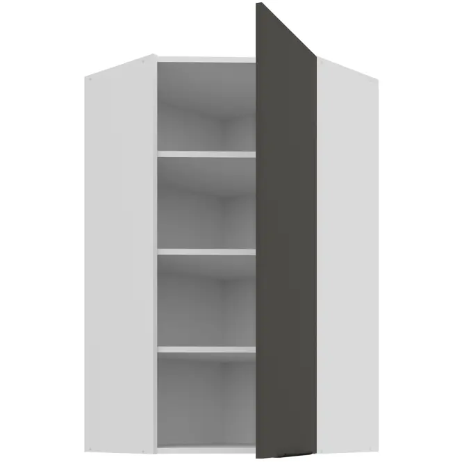 Kuchynská skrinka Aria-Gr/Wh Anti Fingerprint 60x60 Gn-108 1f (45°)