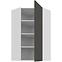 Kuchynská skrinka Aria-Gr/Wh Anti Fingerprint 60x60 Gn-108 1f (45°),3