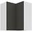 Kuchynská skrinka Aria-Gr/Wh Anti Fingerprint 60x60 Gn-72 2f (90°)