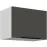 Kuchynská skrinka Aria-Gr/Wh Anti Fingerprint 50gu-36 1f