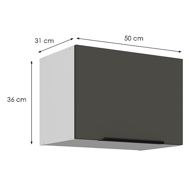 Kuchynská skrinka Aria-Gr/Wh Anti Fingerprint 50gu-36 1f,2