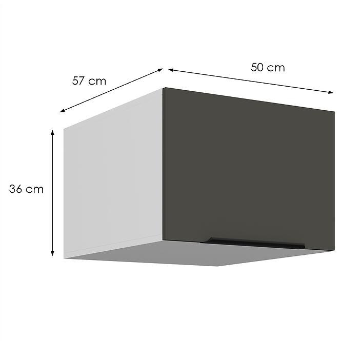 Kuchynská skrinka Aria-Gr/Wh Anti Fingerprint 50 Nagu-36 1f,2