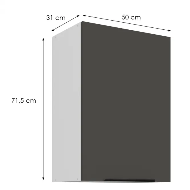 Kuchynská skrinka Aria-Gr/Wh Anti Fingerprint 50g-72 1f