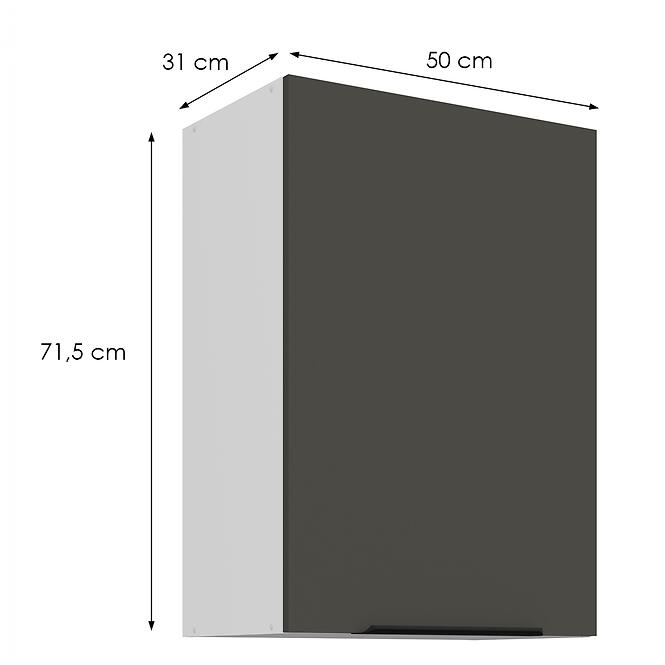 Kuchynská skrinka Aria-Gr/Wh Anti Fingerprint 50g-72 1f,2