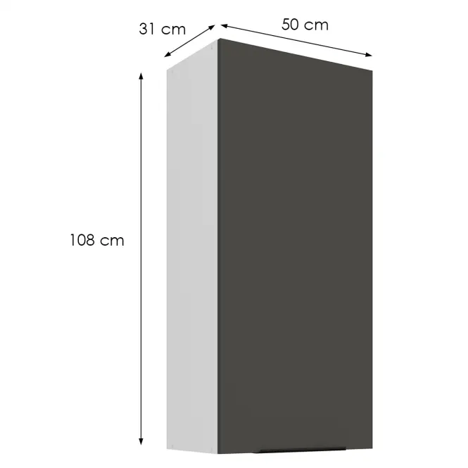 Kuchynská skrinka Aria-Gr/Wh Anti Fingerprint 50g-108 1f