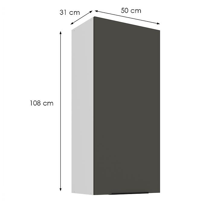 Kuchynská skrinka Aria-Gr/Wh Anti Fingerprint 50g-108 1f,2