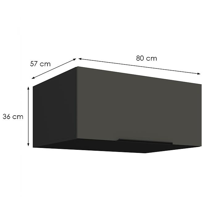 Kuchynská skrinka Aria-Gr/Bl Anti Fingerprint 80 Nagu-36 1f