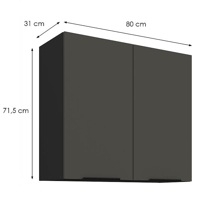 Kuchynská skrinka Aria-Gr/Bl Anti Fingerprint 80g-72 2f,2