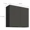Kuchynská skrinka Aria-Gr/Bl Anti Fingerprint 80g-72 2f,2