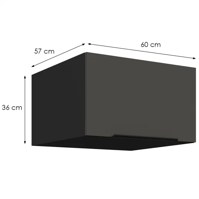 Kuchynská skrinka Aria-Gr/Bl Anti Fingerprint 60 Nagu-36 1f,2